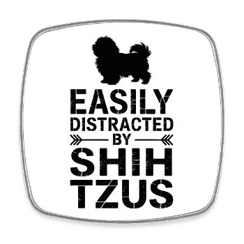 Shih Tzu Sprüche Hunde Lustiges Shih Tzu Geschenk  - Viereckiger Kühlschrankmagnet - Weiß - Vorne