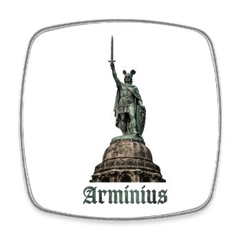 Arminius Germanic Hero - Viereckiger Kühlschrankmagnet - Weiß - Vorne