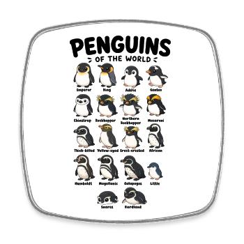 Niedliche Pinguine Arten der Welt süßes Pinguin - Viereckiger Kühlschrankmagnet - Weiß - Vorne