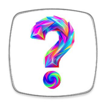 Question mark - Square fridge magnet - white - Front