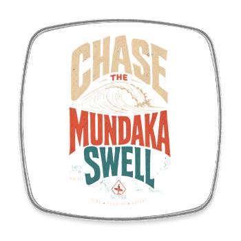 Mundaka Surfing - Square fridge magnet - white - Front