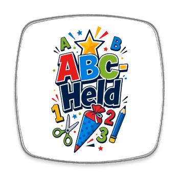 Back to school school child - Square fridge magnet - white - Front