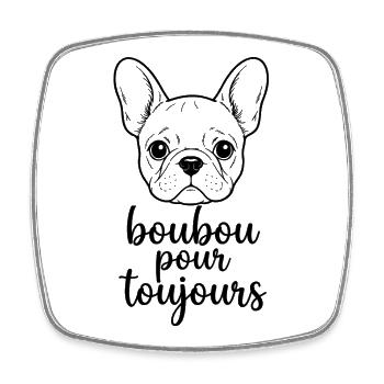 Boubou pour toujours - 002b - Magnet carré - blanc - Devant
