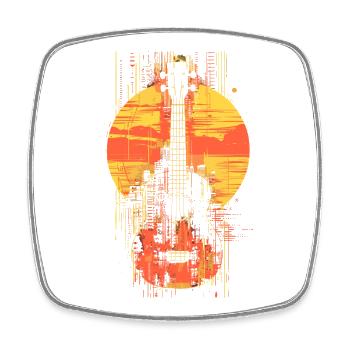 Ukulele Illustration - Square fridge magnet - white - Front