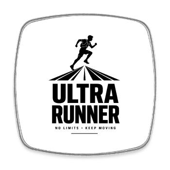 Ultra Runner No Limits Lauf Sport T-Shirt - Viereckiger Kühlschrankmagnet - Weiß - Vorne
