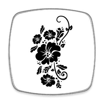 floral flower blumen sommer - Magnet carré - blanc - Devant