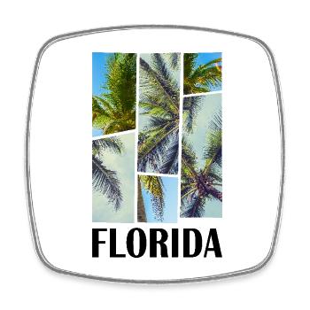 Florida USA Miami Amerika Sommer Palmen Strand - Viereckiger Kühlschrankmagnet - Weiß - Vorne