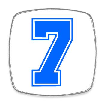 7 - Square fridge magnet - white - Front