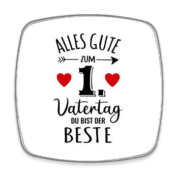 1. Erster Vatertag Alles Gute bester Papa Baby - Viereckiger Kühlschrankmagnet - Weiß - Vorne
