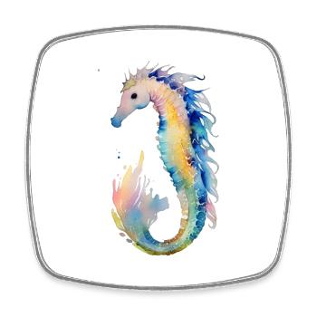 Sea horse - Square fridge magnet - white - Front