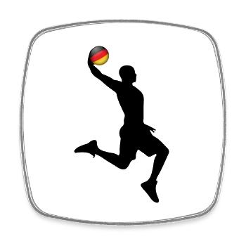 Basketball Win Germany - Square fridge magnet - white - Front
