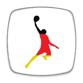 Basketball Win Germany - Square fridge magnet - white - Front