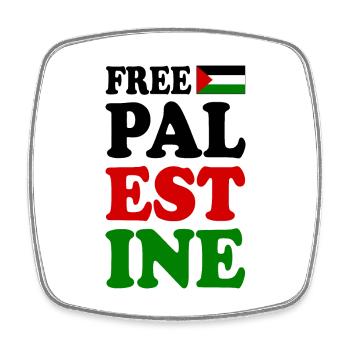 Free palestine - Square fridge magnet - white - Front