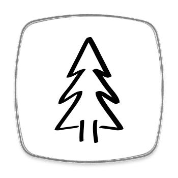 Tree Fir Tree Christmas Tree Christmas Tree - Square fridge magnet - white - Front