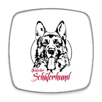 DEUTSCHER SCHÄFERHUND Hund Hunde Wilsigns - Viereckiger Kühlschrankmagnet - Weiß - Vorne