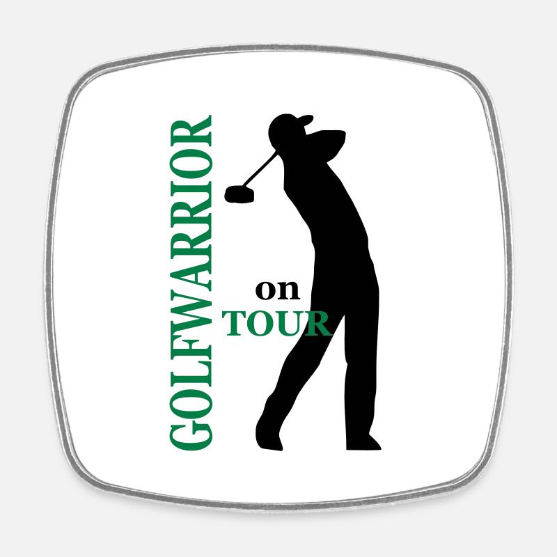 golf - Magnet carré - blanc