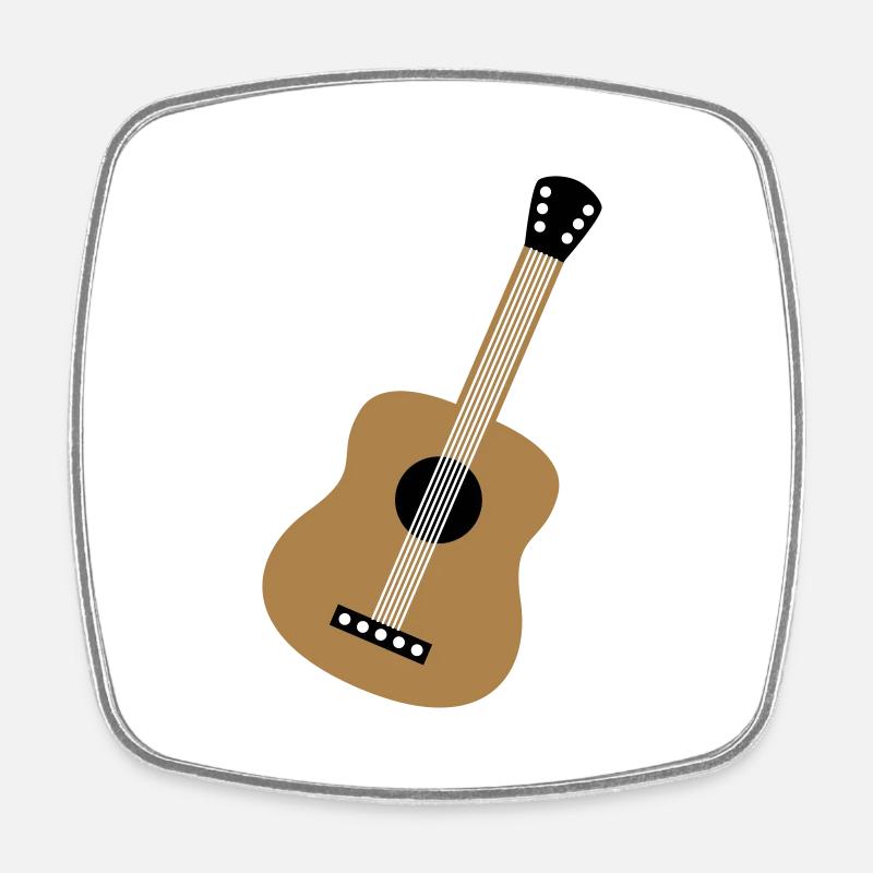 guitar - Square fridge magnet - white