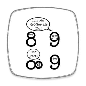 Mathematics Joke - Square fridge magnet - white - Front