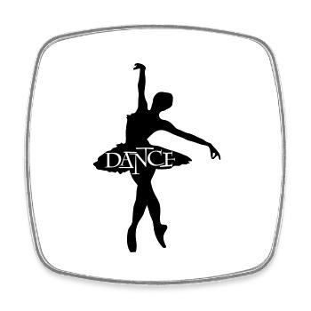 danse - Magnet carré - blanc - Devant