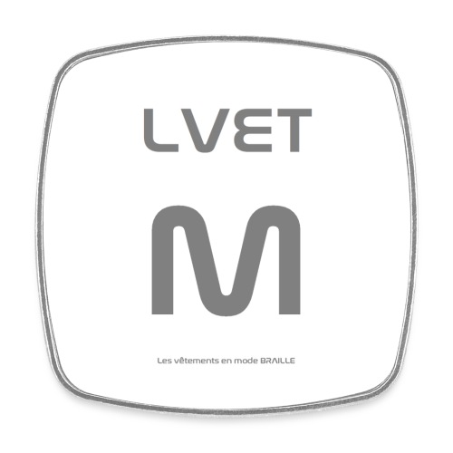 LVET M gris - Magnet carré