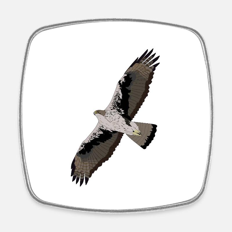 Aigle de Bonelli - Magnet carré - blanc