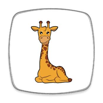 Girafe - Magnet carré - blanc - Devant