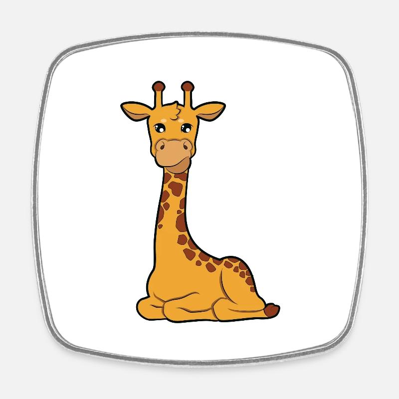 giraffe - Square fridge magnet - white