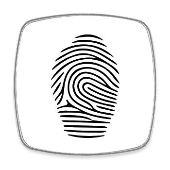 Fingerprint Vector Fingerabdruck - Viereckiger Kühlschrankmagnet - Weiß - Vorne