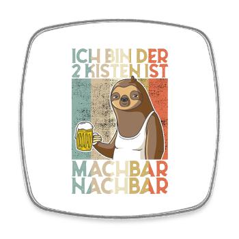 2 Kisten sind machbar Nachbar Einweihung Geschenk - Viereckiger Kühlschrankmagnet - Weiß - Vorne