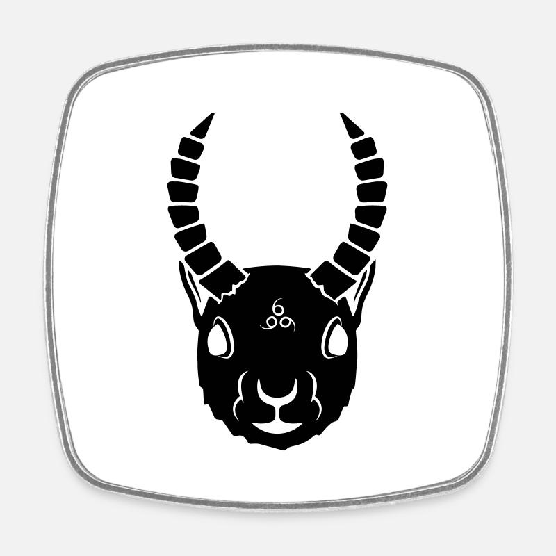 Demonic Squirrel - Square fridge magnet - white
