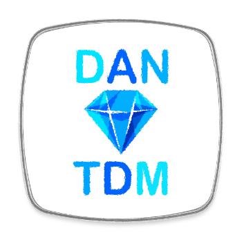 Rumbled DAN TDM - Square fridge magnet - white - Front