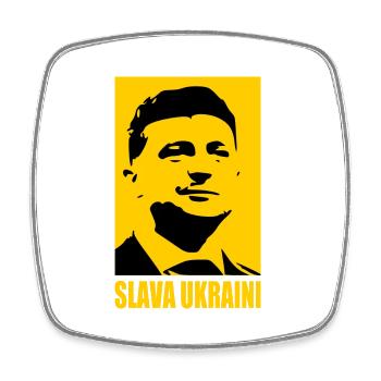 Slava ukraini - Magnet carré - blanc - Devant