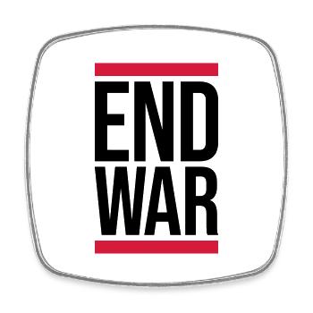 End War Stop - Viereckiger Kühlschrankmagnet - Weiß - Vorne