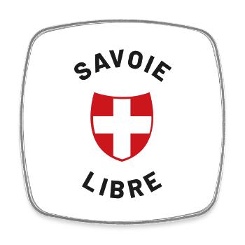 Savoie libre - Magnet carré - blanc - Devant