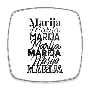 Marija - Viereckiger Kühlschrankmagnet - Weiß - Vorne