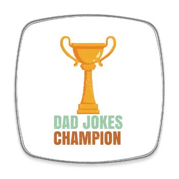 Dad Jokes Champion - Square fridge magnet - white - Front