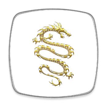 Dragons fantaisie dragons reptiles bêtes - Magnet carré - blanc - Devant