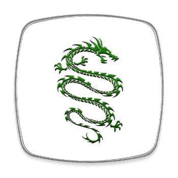 Dragons fantaisie dragons reptiles bêtes - Magnet carré - blanc - Devant