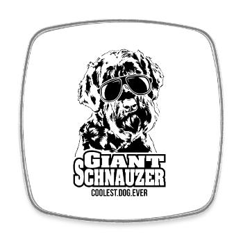 GIANT SCHNAUZER coolest dog ever Dog saying dogs - Square fridge magnet - white - Front