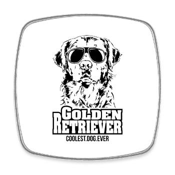 GOLDEN RETRIEVER coolest dog ever Dog saying dog - Square fridge magnet - white - Front