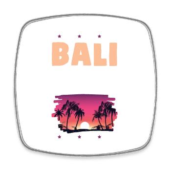 Bali 2022 - Viereckiger Kühlschrankmagnet - Weiß - Vorne