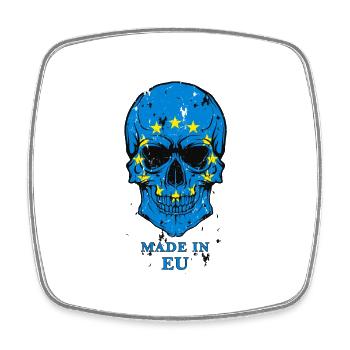 Made In EU Dunkel coole shirts.ch / at - Viereckiger Kühlschrankmagnet - Weiß - Vorne