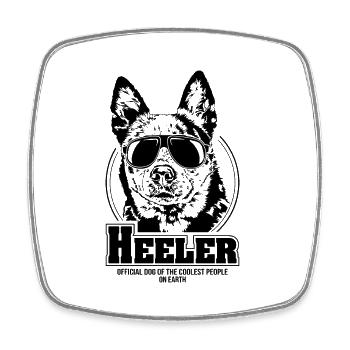 HEELER coolest people dogs saying Wilsigns - Square fridge magnet - white - Front