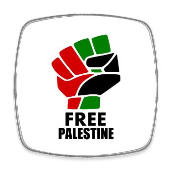 Palestine - Magnet carré - blanc - Devant