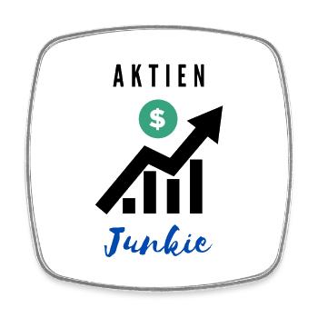 Aktienjunkie 2 - Viereckiger Kühlschrankmagnet - Weiß - Vorne