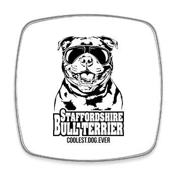 STAFFORDSHIRE BULL TERRIER coolest dog ever Dogs - Square fridge magnet - white - Front