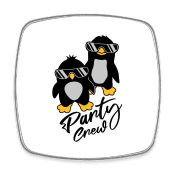 Amis de l’équipage de pingouin - Magnet carré - blanc - Devant