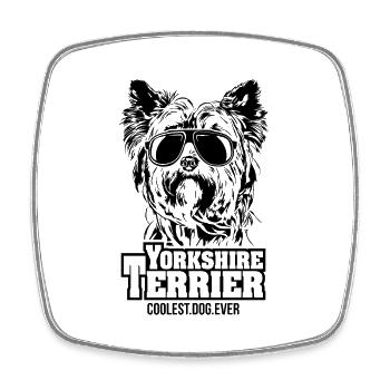 YORKSHIRE TERRIER chien le plus cool de tous les temps en disant - Magnet carré - blanc - Devant
