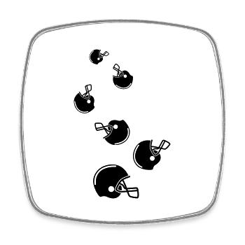 Icône Casque de football - Magnet carré - blanc - Devant