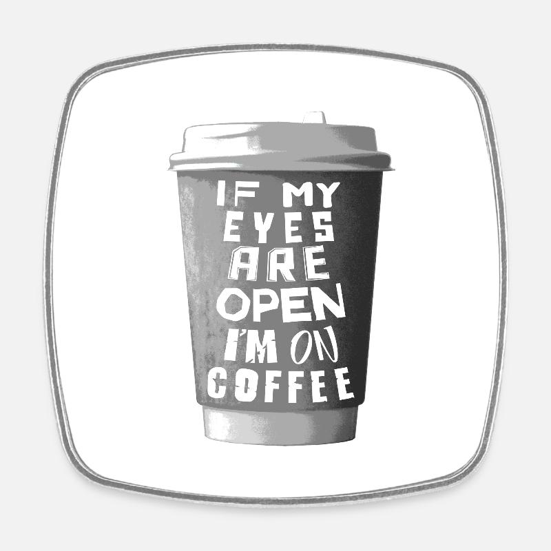 coffee junkie - Square fridge magnet - white